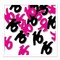 Beistle Pack of 6 Black and Pink Sweet “16” Birthday Themed Confetti Bags 0.5 oz.